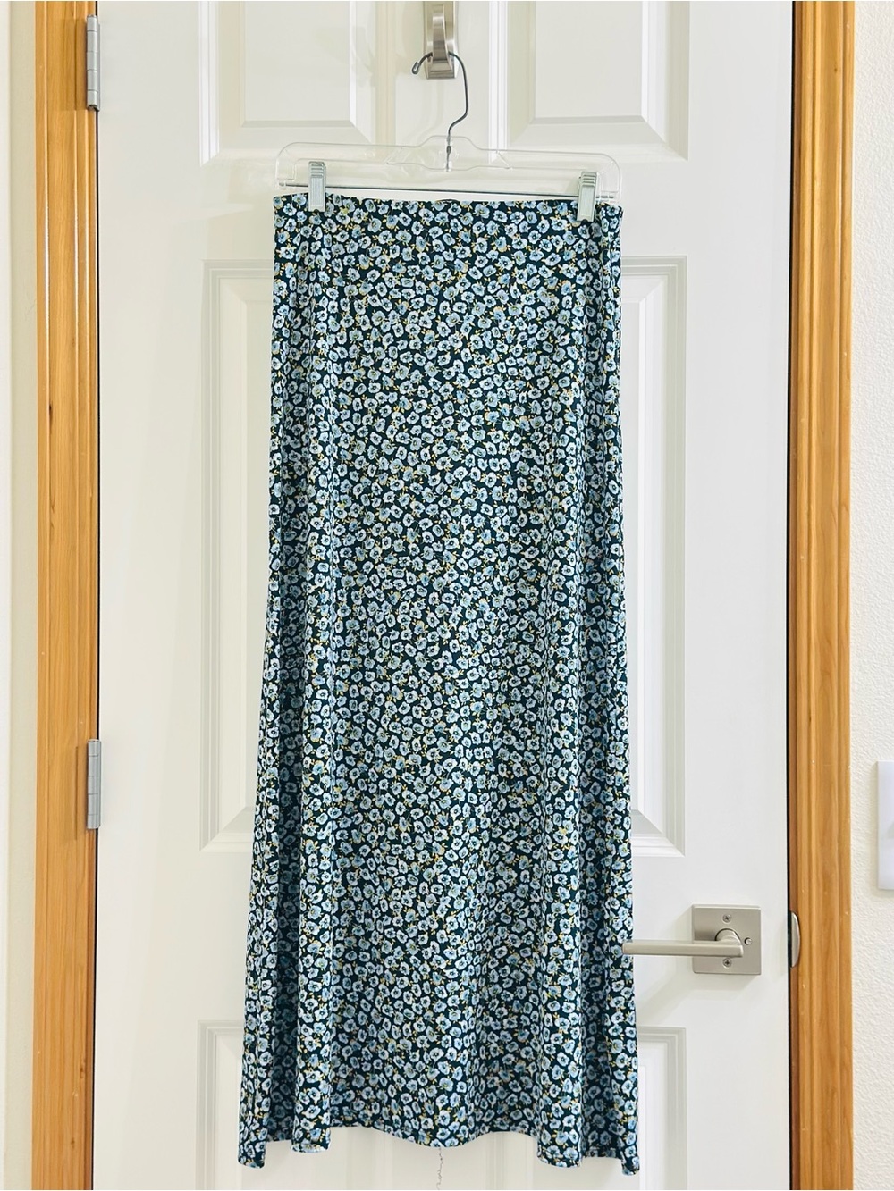 Halogen Floral Maxi Skirt Small Blue White Midi Boho Cottagecore Nordstrom Rack
